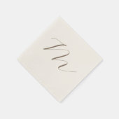 Monogram Calligrafie Uniek Plain Modern Servet (Hoek)