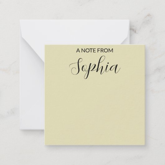 Monogram Calligraphy Blush Note Card Notitiekaartje (Voorkant)