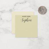 Monogram Calligraphy Blush Note Card Notitiekaartje (Voorkant / Achterkant in situ)