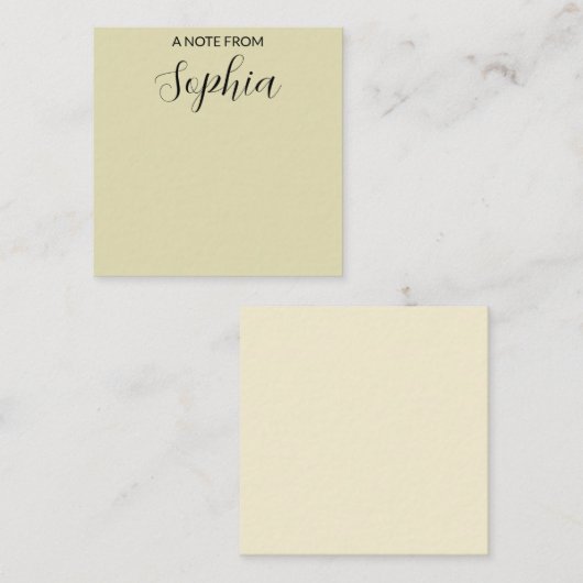 Monogram Calligraphy Blush Note Card Notitiekaartje (Voorkant / Achterkant)