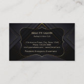 Monogram Calligraphy Gold Professional Makeup Visitekaartje (Achterkant)