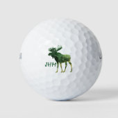 Monogram Camouflage Moose Dierlijke Natuur kunst Golfballen (Voorkant)