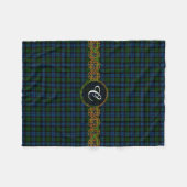 Monogram Campbell Militaire Tartan Fleece Deken (Voorkant (Horizontaal))