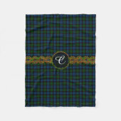 Monogram Campbell Militaire Tartan Fleece Deken (Voorkant)
