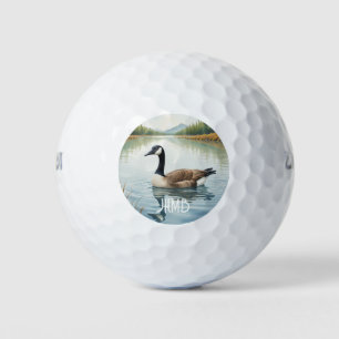 Monogram Canada Gans Vogel Natuur Dier Golfballen