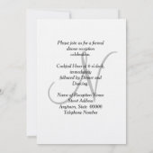 Monogram Cantaloupe Blue Geometric Reception Kaart (Achterkant)