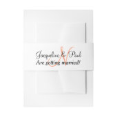 Monogram Cantaloupe Wedding Uitnodigingen Wikkel (Voorkant Voorbeeld)