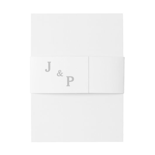 Monogram Cantaloupe Wedding Uitnodigingen Wikkel (Achterkant Voorbeeld)