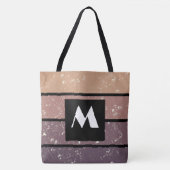 Monogram Canvas tas - Gestreepte gepersonaliseerde (Voorkant)