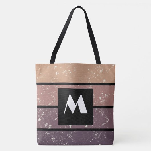 Monogram Canvas tas - Gestreepte gepersonaliseerde (Voorkant)