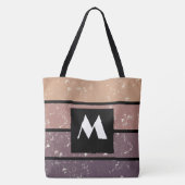 Monogram Canvas tas - Gestreepte gepersonaliseerde (Achterkant)