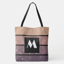 Monogram Canvas tas - Gestreepte gepersonaliseerde