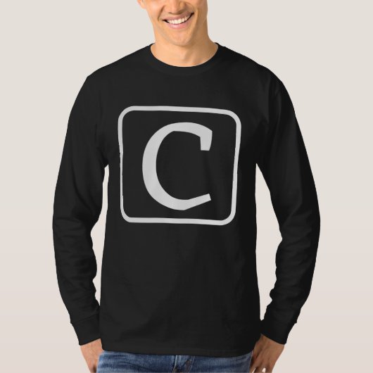 Monogram Capital Letter C Initial Alphabet Women M T-shirt (Voorkant)