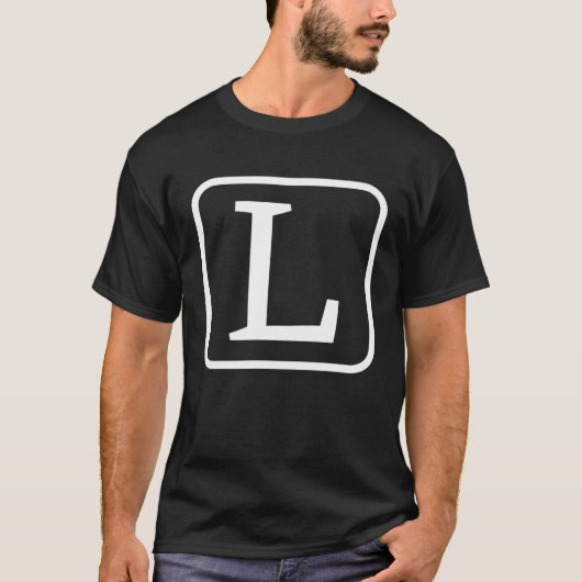 Monogram Capital Letter L Initial Alphabet Women M T-shirt (Voorkant)