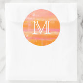 Monogram | Caraïbisch luchtruim Ronde Sticker (Tas)