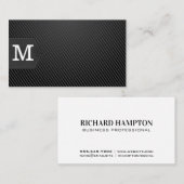 Monogram | Carbon Fiber Zwart Visitekaartje (Voorkant / Achterkant)