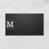 Monogram | Carbon Fiber Zwart Visitekaartje (Voorkant)