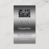Monogram, Carpenter Business, metallisch effect Visitekaartje (Voorkant)