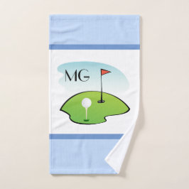Monogram Cartoon Golf Badkamer Handdoek