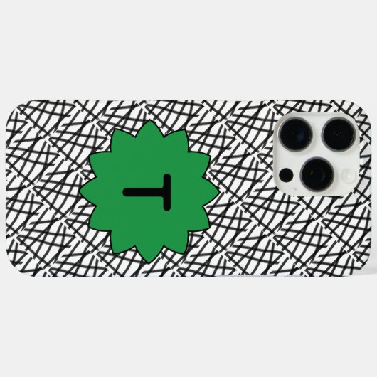 Monogram Case-Mate iPhone Case (Achterkant (horizontaal))