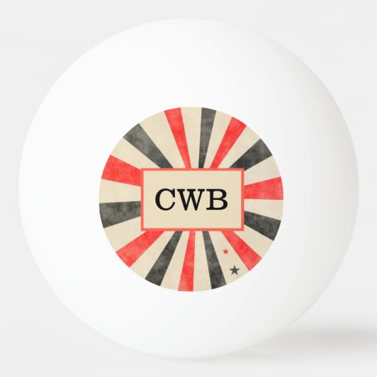 Monogram Casino Black en Red Ping Ball (Voorkant)