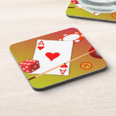 Monogram Casino Poker Dice Games Bier Onderzetter (Linkerzijde)