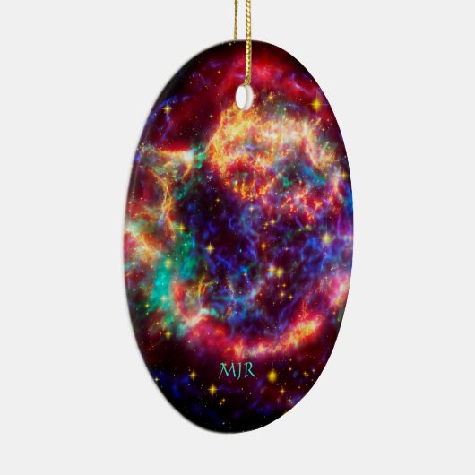 Monogram Cassiopeia, Milky Ways Youngest Supernova Keramisch Ornament (Rechts)