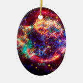 Monogram Cassiopeia, Milky Ways Youngest Supernova Keramisch Ornament (Voorkant)