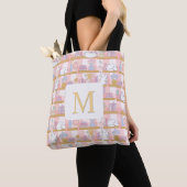 Monogram Cats Library Book Tote Bag Girly Pink (Dichtbij)