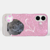 Monogram Cavia Roze Voetbal Rose Goud Case-Mate iPhone Case (Achterkant (horizontaal))