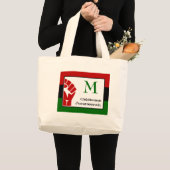 Monogram CELEBRATE | JUNETEENTH | Pan-Afrikaans Grote Tote Bag (Voorkant (product))