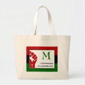 Monogram CELEBRATE | JUNETEENTH | Pan-Afrikaans Grote Tote Bag (Voorkant)