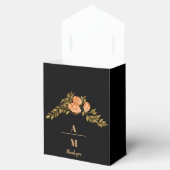 Monogram Celestial Midnight Zwarte Sterren Bruilof Bedankdoosjes (Geopend)