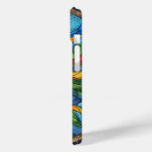 Monogram Celestial Sun Glas in lood Case-Mate iPhone Case (Achterkant / Links)