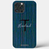 Monogram Cell Phone Case HAMbyWG - Blauwgroen (Achterkant)