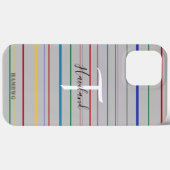 Monogram Cell Phone Case HAMbyWG - Kleurlijnen (Achterkant (horizontaal))