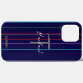 Monogram Cell Phone Case HAMbyWG - Kleurlijnen (Achterkant (horizontaal))