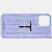 Monogram Cell Phone Case HAMbyWG - Lila (Achterkant (horizontaal))