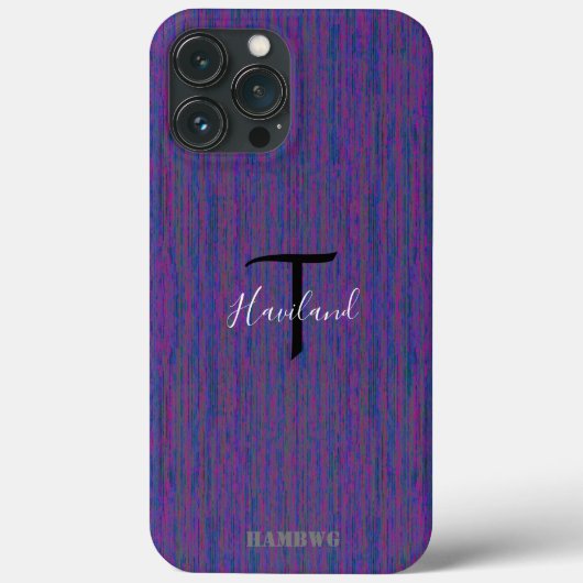 Monogram Cell Phone Case HAMbyWG - Paars (Achterkant)