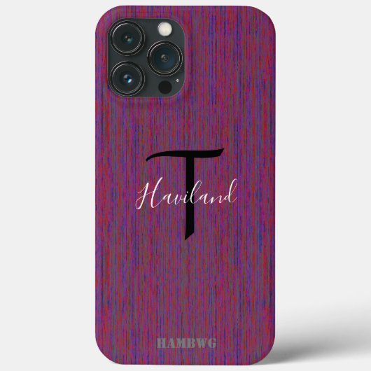 Monogram Cell Phone Case HAMbyWG - Plum (Achterkant)