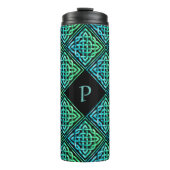 Monogram Celtic Blue Green Tumbler Thermosbeker (Voorkant)