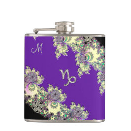 Monogram Celtic Capricorn Flask Heupfles