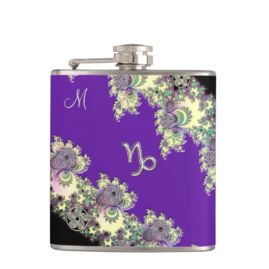 Monogram Celtic Capricorn Flask Heupfles (Voorkant)