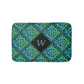 Monogram Celtic Knot Blue Green Bath Mat (Voorkant)