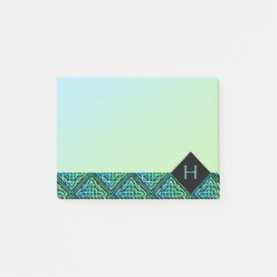 Monogram Celtic Knot Diamond Blue Post-it Post-it® Notes