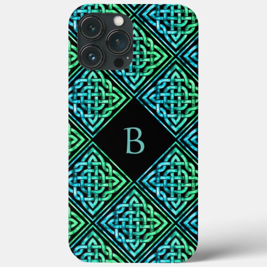 Monogram Celtic Knot iPhone 13 Pro Max Hoesje (Achterkant)