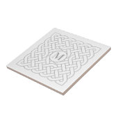 Monogram Celtic Knot Irish Scottish Welsh Tegeltje (Zijkant)