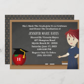 Monogram Chalkboard Afstuderen leraar Kaart (Voorkant / Achterkant)