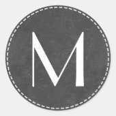 Monogram Chalkboard bruiloft gunst Stickers (Voorkant)