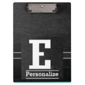 Monogram Chalkboard Style | Brief E Klembord (Voorkant)